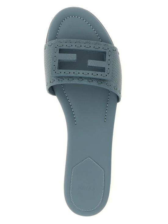  펜디 뮬/슬리퍼 바게트 슬라이드 라이트 블루 - FENDI