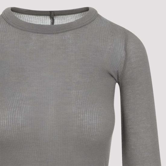  릭 오웬스 긴팔 티셔츠 크롭 립  더스트 - RICK OWENS