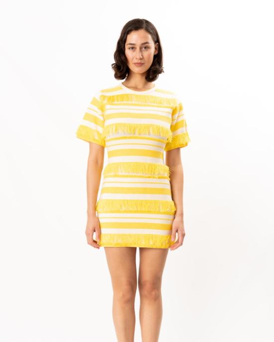  조나단 심카이 숏 원피스 토런스 니트 미니 드레스 솔라 스트라이프