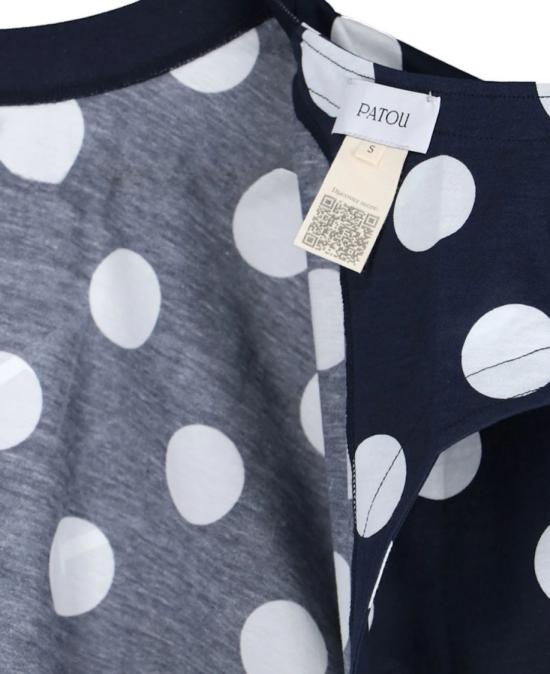 25SS 파투 반팔 티셔츠 JE1379999 5064 NAVY POLKA DOTS Grey - PATOU