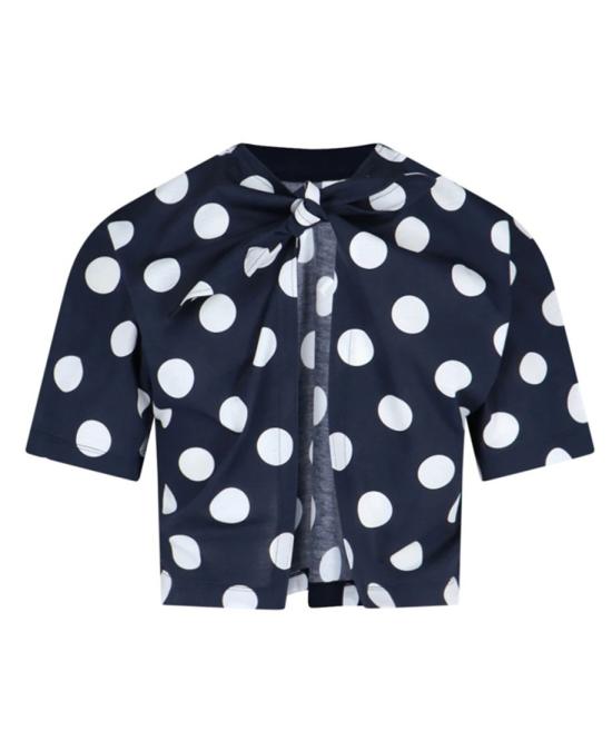 25SS 파투 반팔 티셔츠 JE1379999 5064 NAVY POLKA DOTS Grey - PATOU