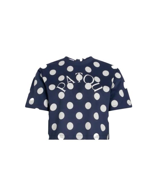 25SS 파투 반팔 티셔츠 JE1379999 5064 NAVY POLKA DOTS Grey
