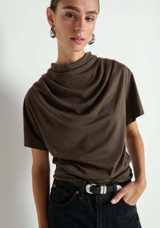  네이션 리미티드 반팔 티셔츠 대릴 카울넥 티셔츠 - NATION LTD