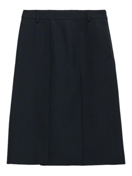 25FW 프라다 미디 스커트 P117ZS OOO17VZF0008 Black