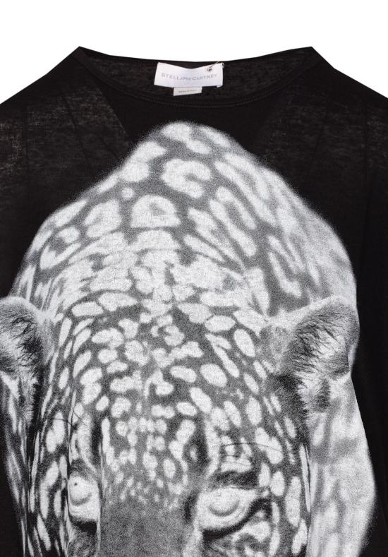  스텔라 맥카트니 반팔 티셔츠 스텔라 매카트니 클라우드 레오파드 티셔츠 블랙 - STELLA MCCARTNEY