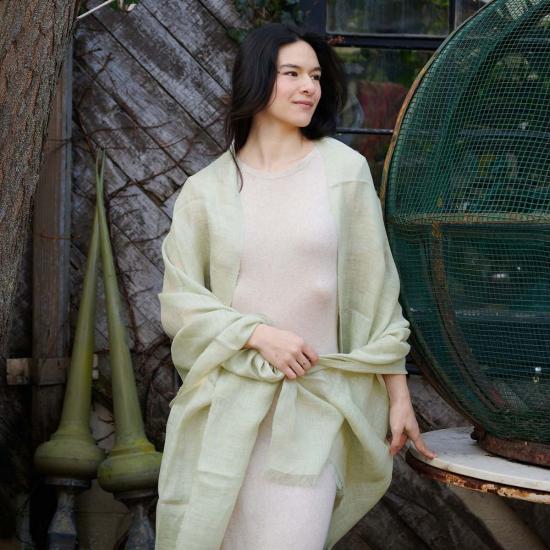  베리어슬리 머플러/스카프 다양한 패턴으로 손으로 짠 부드러운 린넨 스카프 - VARIOUSLY