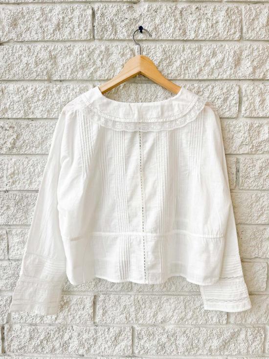  더 그레이트 블라우스 . 하퍼 탑 트루 화이트 - THE GREAT