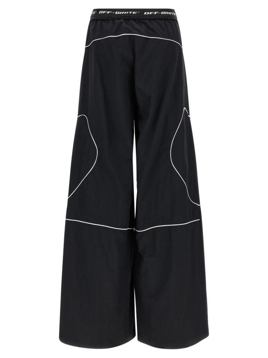 오프화이트 스트레이트 팬츠 로고밴드 트랙 조거 팬츠 블랙 - OFF WHITE