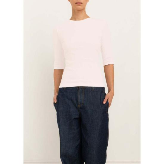  페이퍼 라벨 반팔 티셔츠 아카리 크루넥 티셔츠 - PAPER LABEL