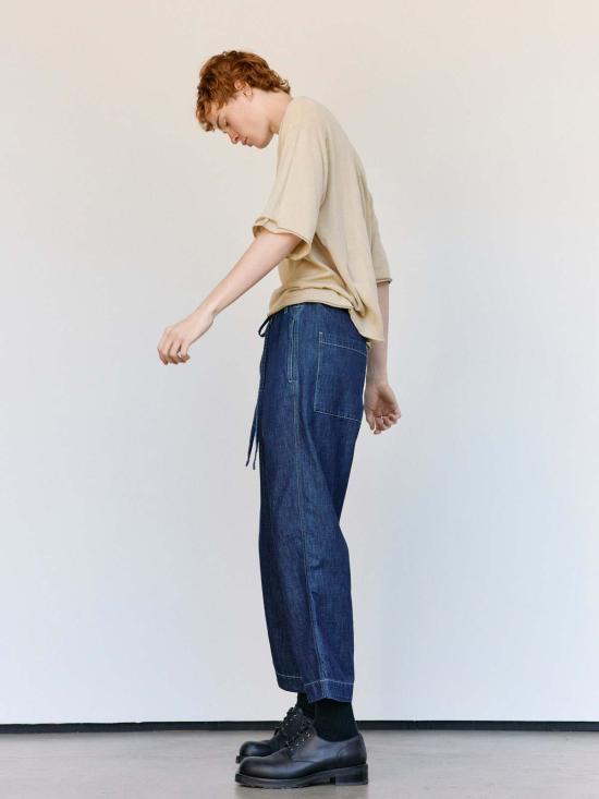  케이시 케이시 데님 팬츠 인디고 L 데님 타이 미 업 팬츠 - CASEY CASEY