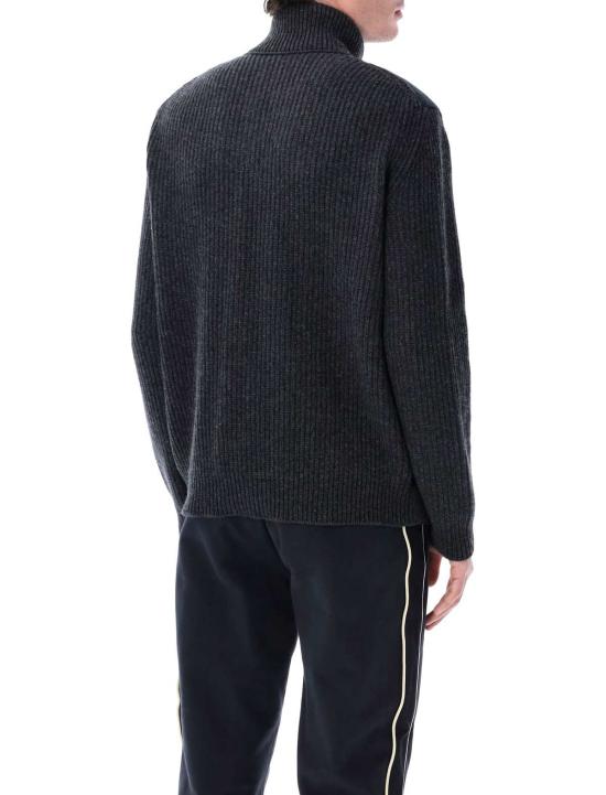  몽클레어 자켓 패딩 울 지퍼업 가디건 다크 그레이 - MONCLER