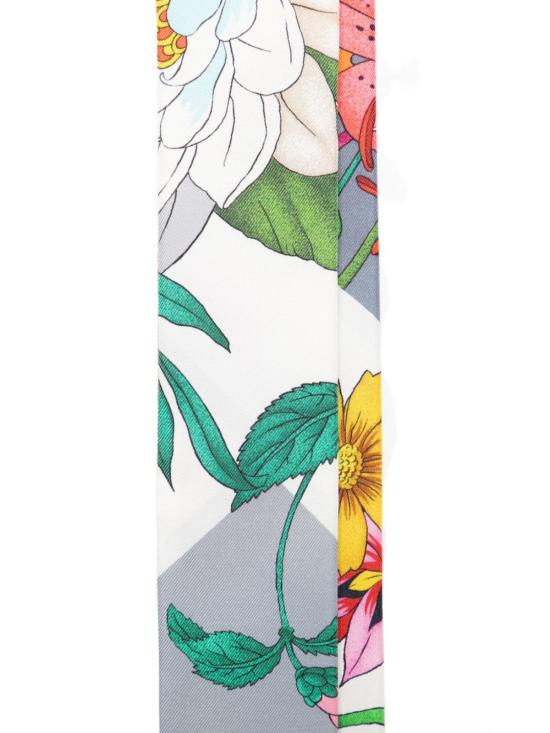  구찌 머플러/스카프 프린트 실크 풀라드 스카프 화이트 - GUCCI