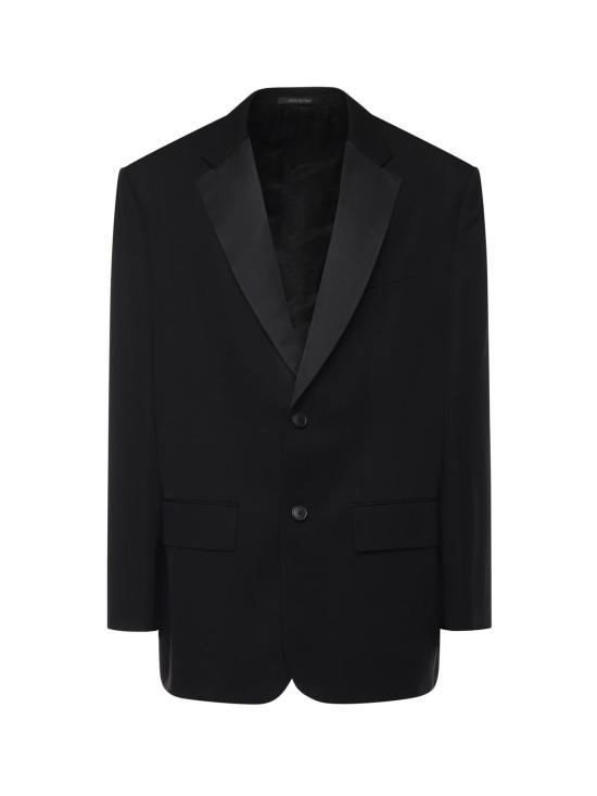  발렌시아가 수트 자켓 울 턱시도 블레이저 블랙