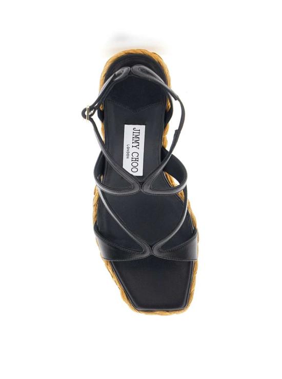  지미추 샌들 아일라 웨지스 블랙 - JIMMY CHOO