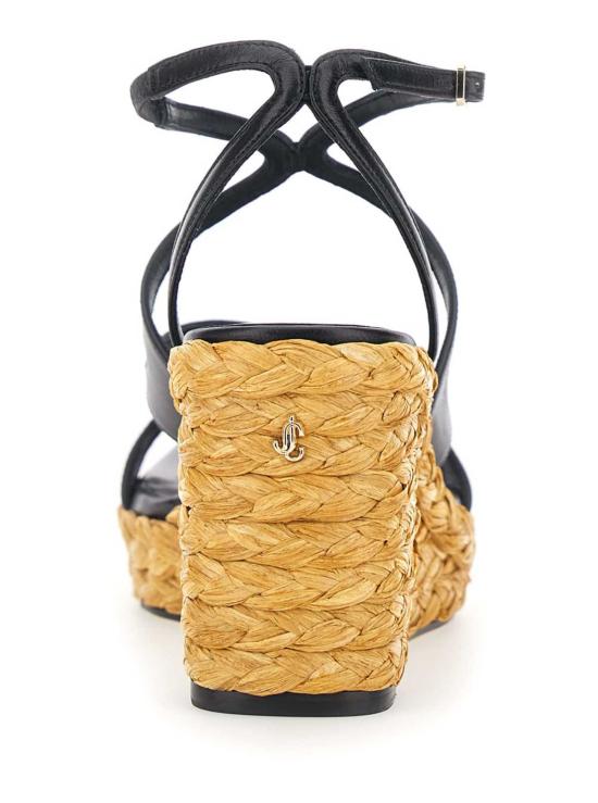  지미추 샌들 아일라 웨지스 블랙 - JIMMY CHOO