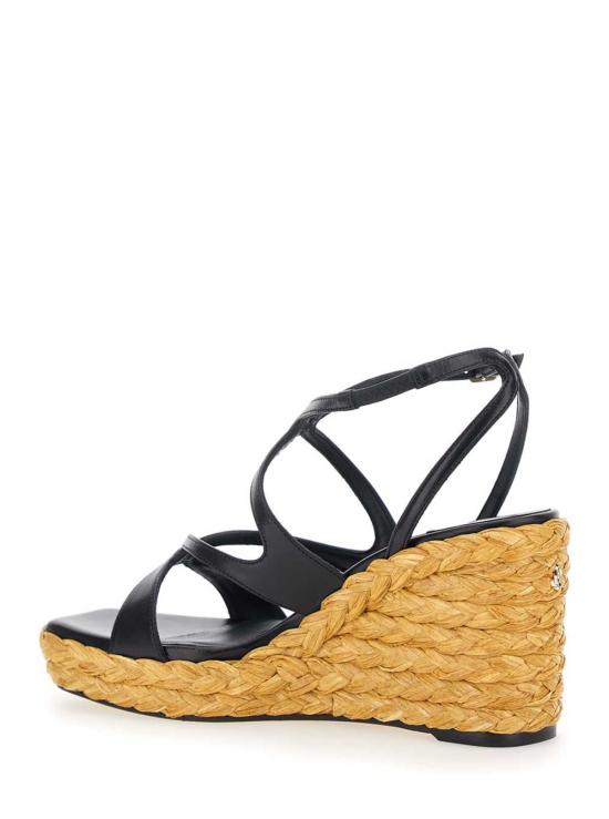  지미추 샌들 아일라 웨지스 블랙 - JIMMY CHOO