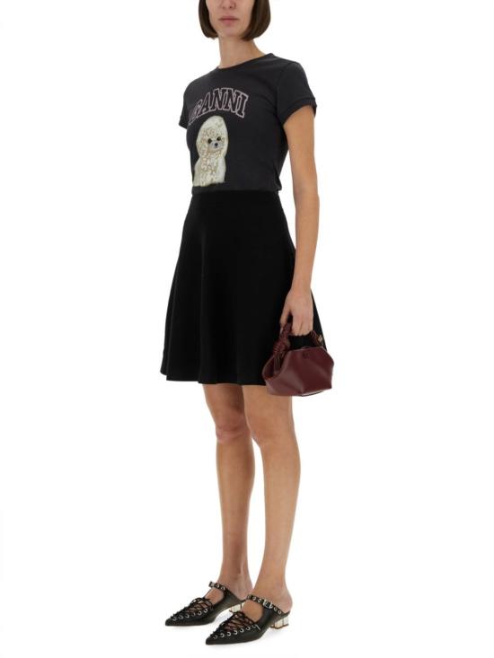  가니 반팔 티셔츠 베이비핏 티셔츠 - GANNI