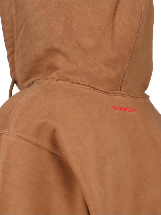  디스퀘어드2 긴팔 티셔츠 Dsquared2 후드티 브라운 - DSQUARED2