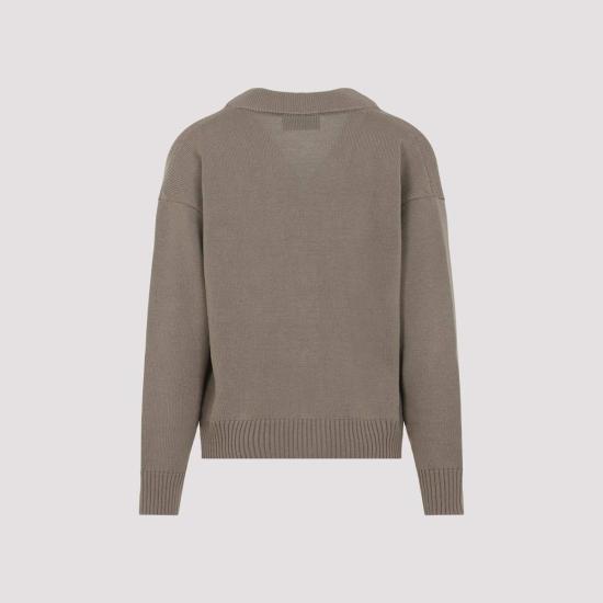  아미 가디건 Ami Alexandre Mattiussi 울 카디건 베이지 토프 에크루 - AMI