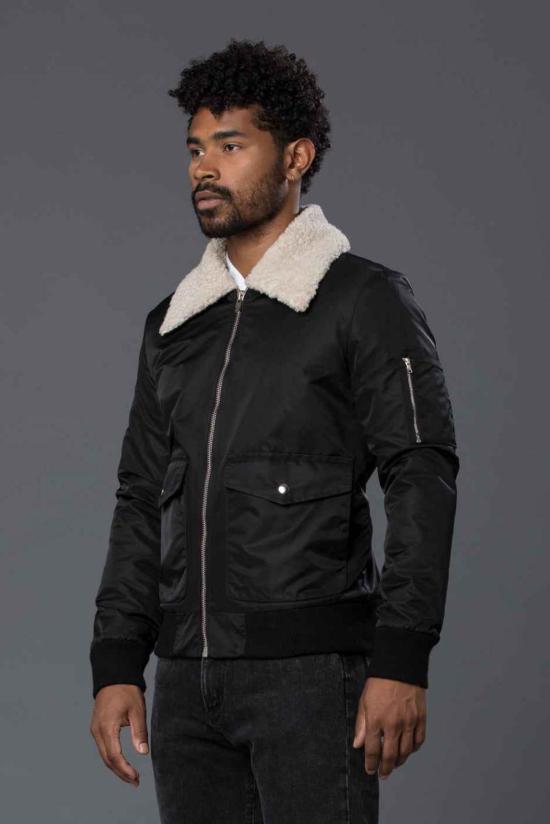  THE ENSIGN 봄버 자켓 Ensign Krammer & Stoudt 셰르파 안감 항공 조종사 봄버 재킷 블랙 - OTHER BRANDS