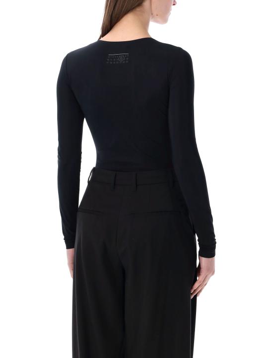 26SS MM6 메종마르지엘라 긴팔 티셔츠 S62NA0085S20518 900 Nero - MM6 MAISON MARGIELA