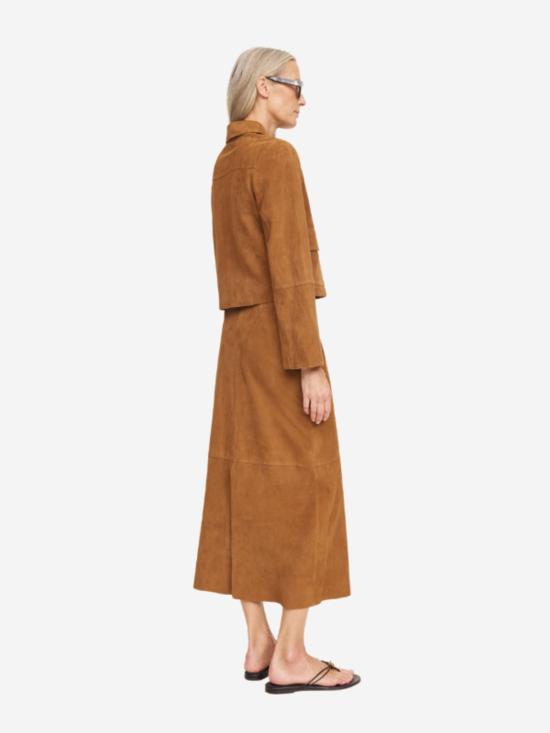  바이말렌비거 무스탕 말렌 비르거 애니 스웨이드 재킷 (러스티 샌드 색상) - BY MALENE BIRGER