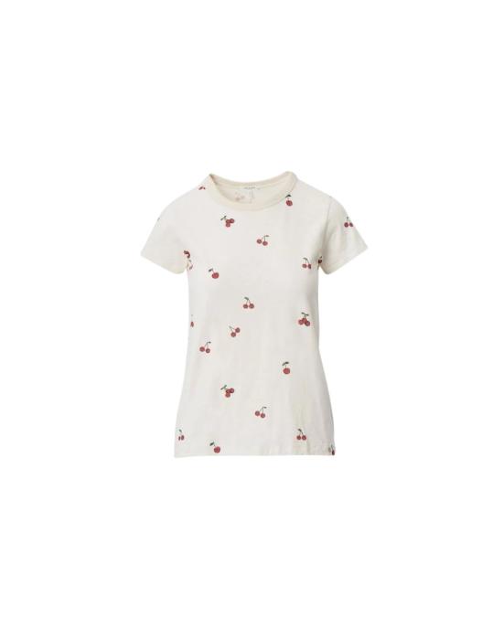  랙앤본 반팔 티셔츠 Rag & Bone All Over Cherry 티셔츠 화이트 멀티