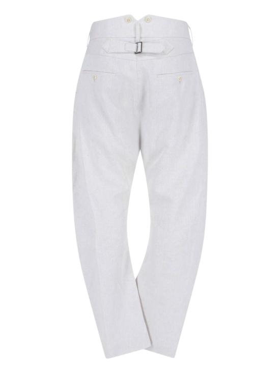  비비안웨스트우드 스트레이트 팬츠 비비안 웨스트우드 버클 팬츠 화이트 - VIVIENNE WESTWOOD