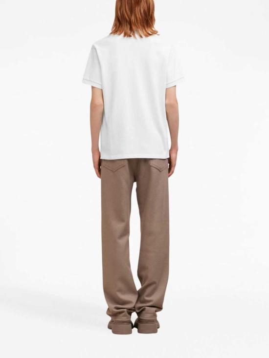  아미 폴로 티셔츠 Ami Alexandre Mattiussi Ami De Coeur 코튼 폴로 셔츠 화이트 - AMI