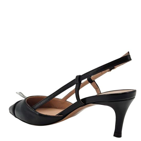  매디슨 메종 힐/펌프스 알레시아 슬링백 힐 블랙 - MADISON MAISON