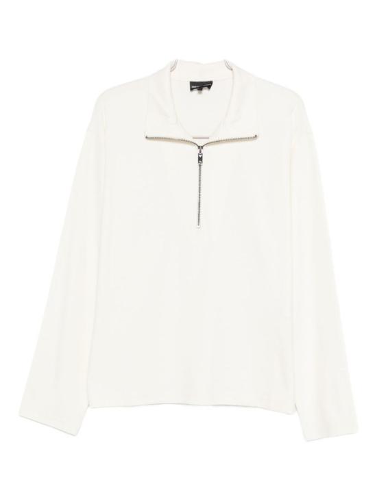  엠포리오 아르마니 스웨터 하프 집업 풀오버  화이트