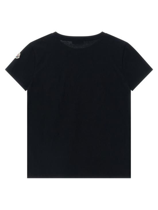  [키즈] 몽클레어 티셔츠 키즈 몽클레르 로고 자수 티셔츠 블랙 - MONCLER