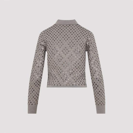  막스마라 반팔 티셔츠 막스 마라 라그노 폴로 브라운 - MAX MARA