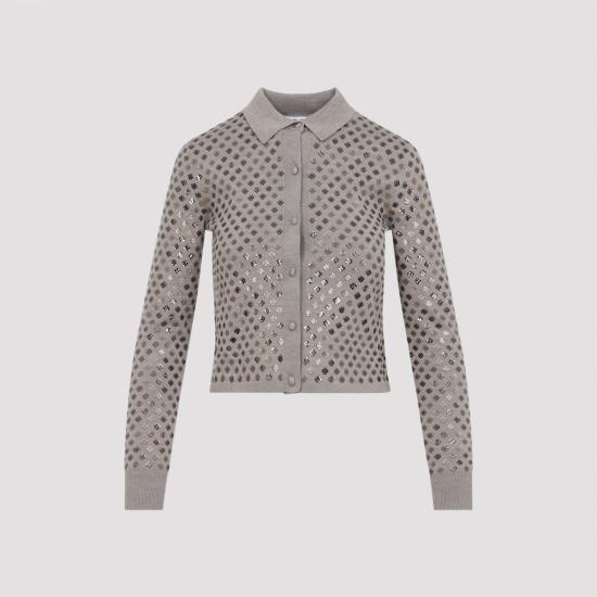  막스마라 반팔 티셔츠 막스 마라 라그노 폴로 브라운 - MAX MARA