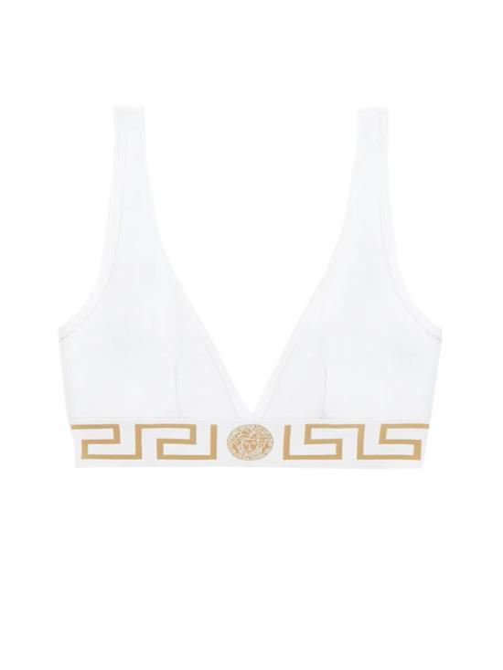  베르사체 브라 코튼 저지 트라이앵글 렛 화이트