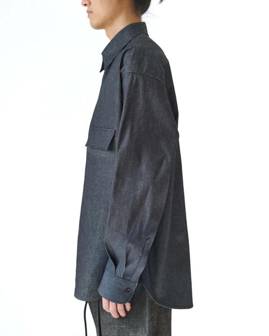  세이지 네이션 데님 팬츠 빈센트 셔츠 인디고 스트라이프 - SAGE NATION