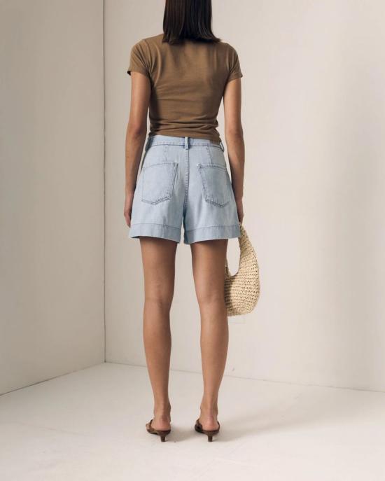  르장 데님 숏팬츠 트라우저 숏팬츠 - LE JEAN