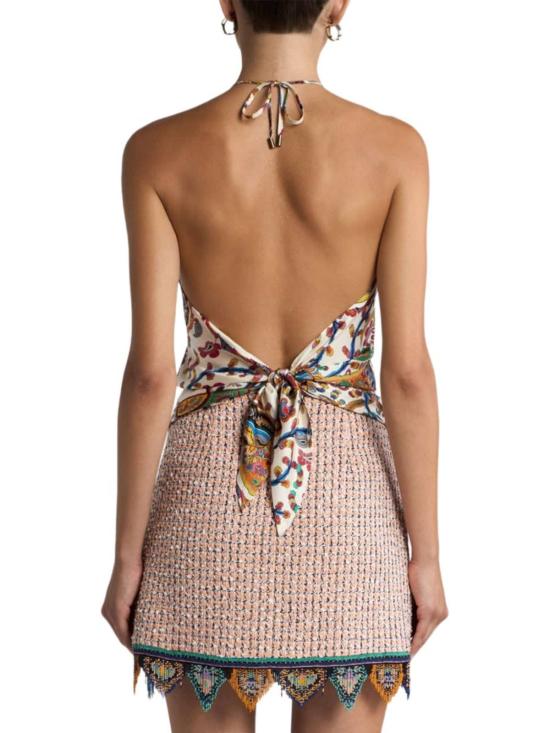  에트로 블라우스 페이즐리 프린트 실크 탑 멀티컬러 - ETRO