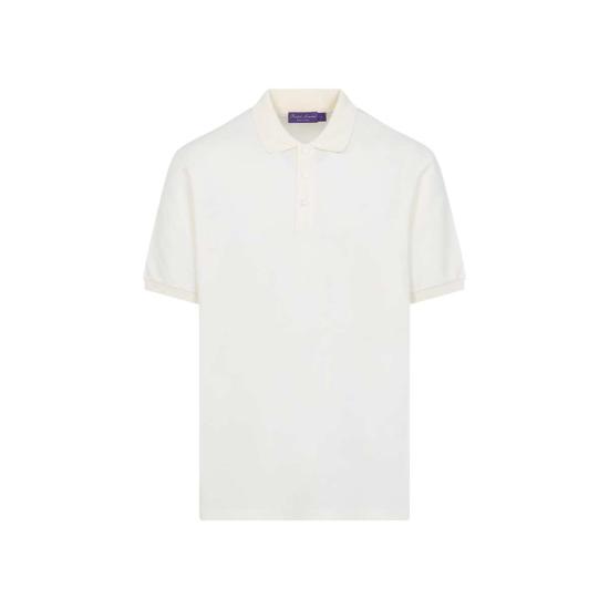  랄프 로렌 폴로 티셔츠 코튼 폴로 클래식 크림 - RALPH LAUREN