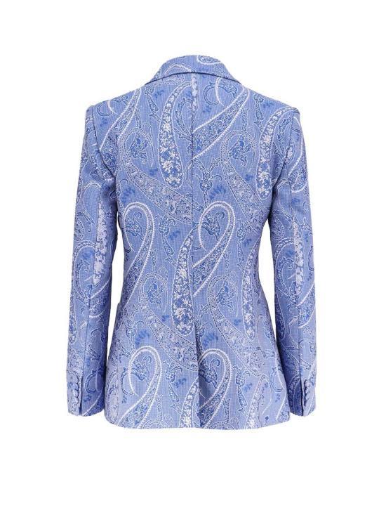  에트로 수트 자켓 실크 블렌드 싱글 브레스트 블레이저 멀티 컬러 - ETRO