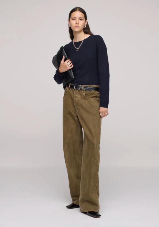  달라 데님 팬츠 아일 진 다크 올리브