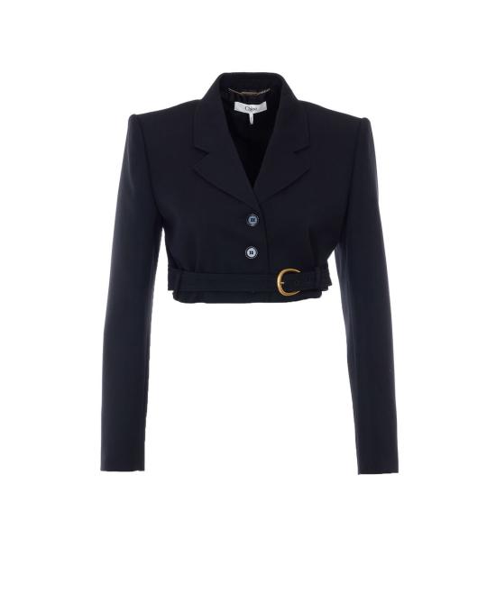  끌로에 수트 자켓 스펜서 크롭 블레이저 블랙