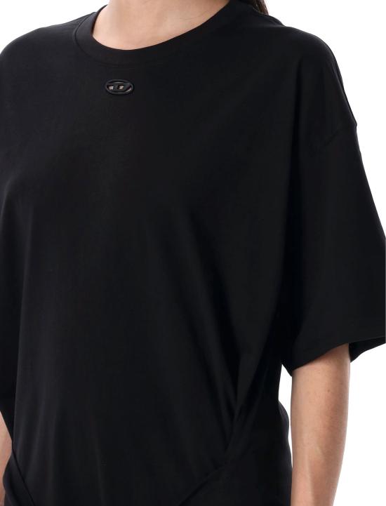  디젤 반팔 티셔츠 디 아이보르 티셔츠 드레스 블랙 - DIESEL