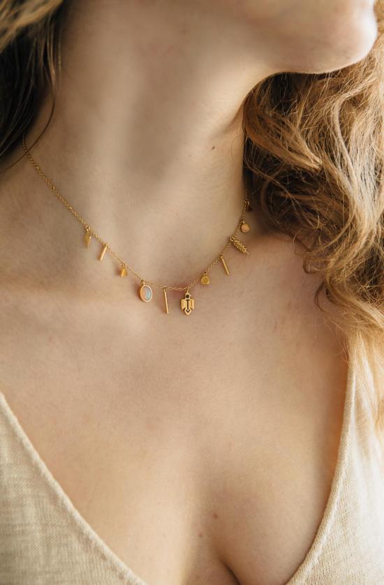  시에라 윈터 주얼리 목걸이/팬던트 탈리스만 목걸이 골드 베르메일