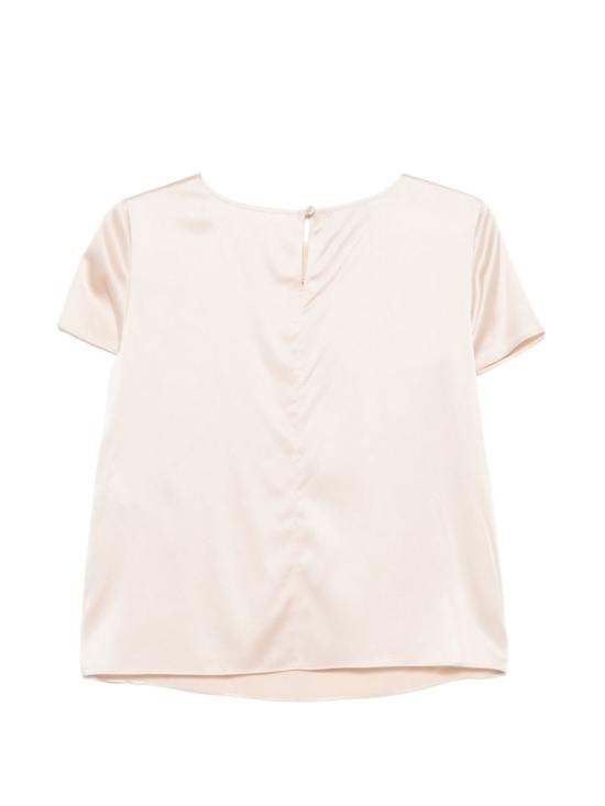  엠포리오 아르마니 민소매 티셔츠 실크 탱크탑 파우더 - EMPORIO ARMANI