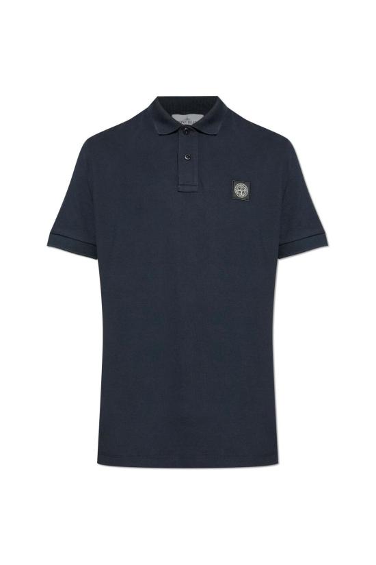  스톤 아일랜드 폴로 티셔츠 로고 폴로 셔츠 (블루)