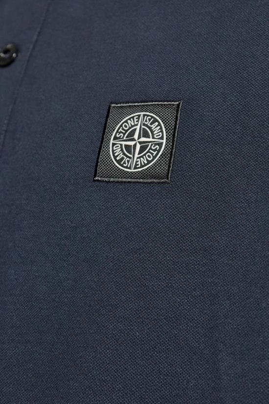  스톤 아일랜드 폴로 티셔츠 로고 폴로 셔츠 (블루) - STONE ISLAND