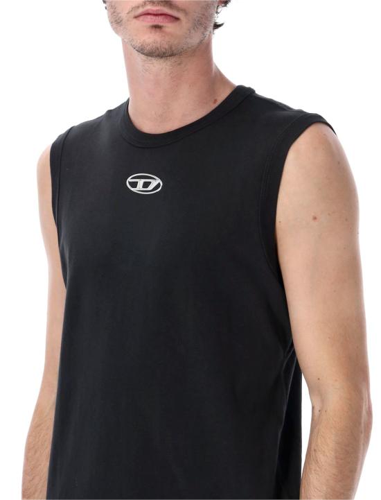  디젤 민소매 티셔츠 T 비스코 Od 민소매 티셔츠 블랙 - DIESEL