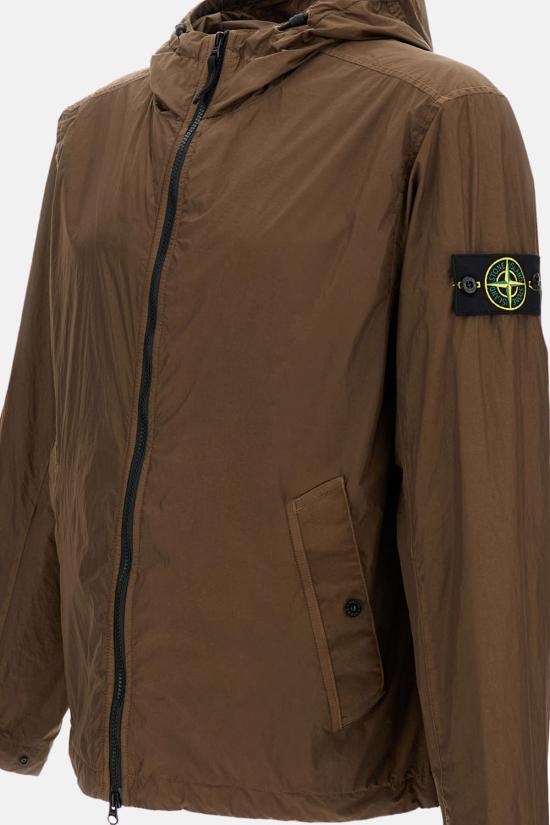  스톤 아일랜드 자켓 후드 재킷 브라운 - STONE ISLAND