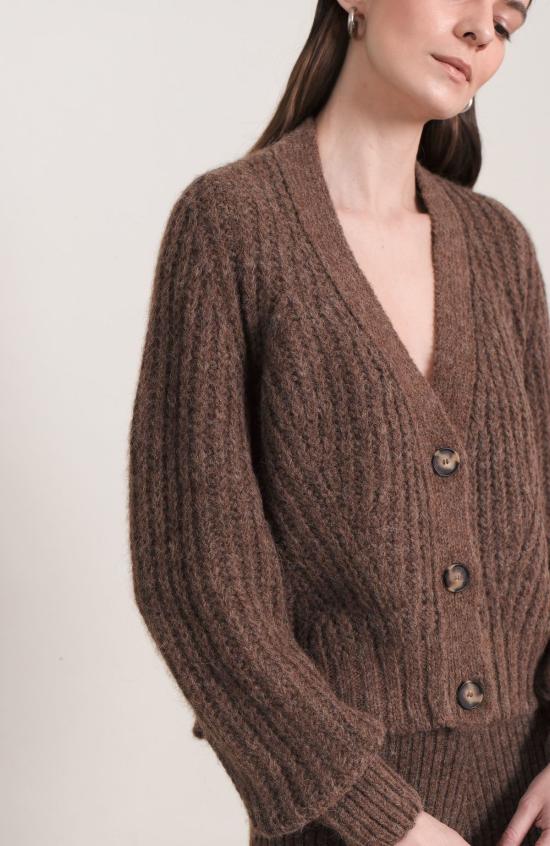  ELEVEN SIX 가디건 일레븐 식스 사라 카디 카디건 더스티 초콜릿 - OTHER BRANDS